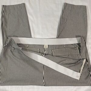 A New Day Black/White Striped Women's High-Rise Skinny Ankle Pants Size 24W